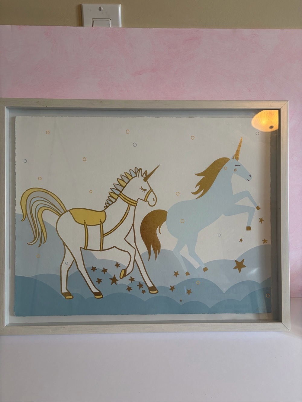 unicorn framed wall art for kids room